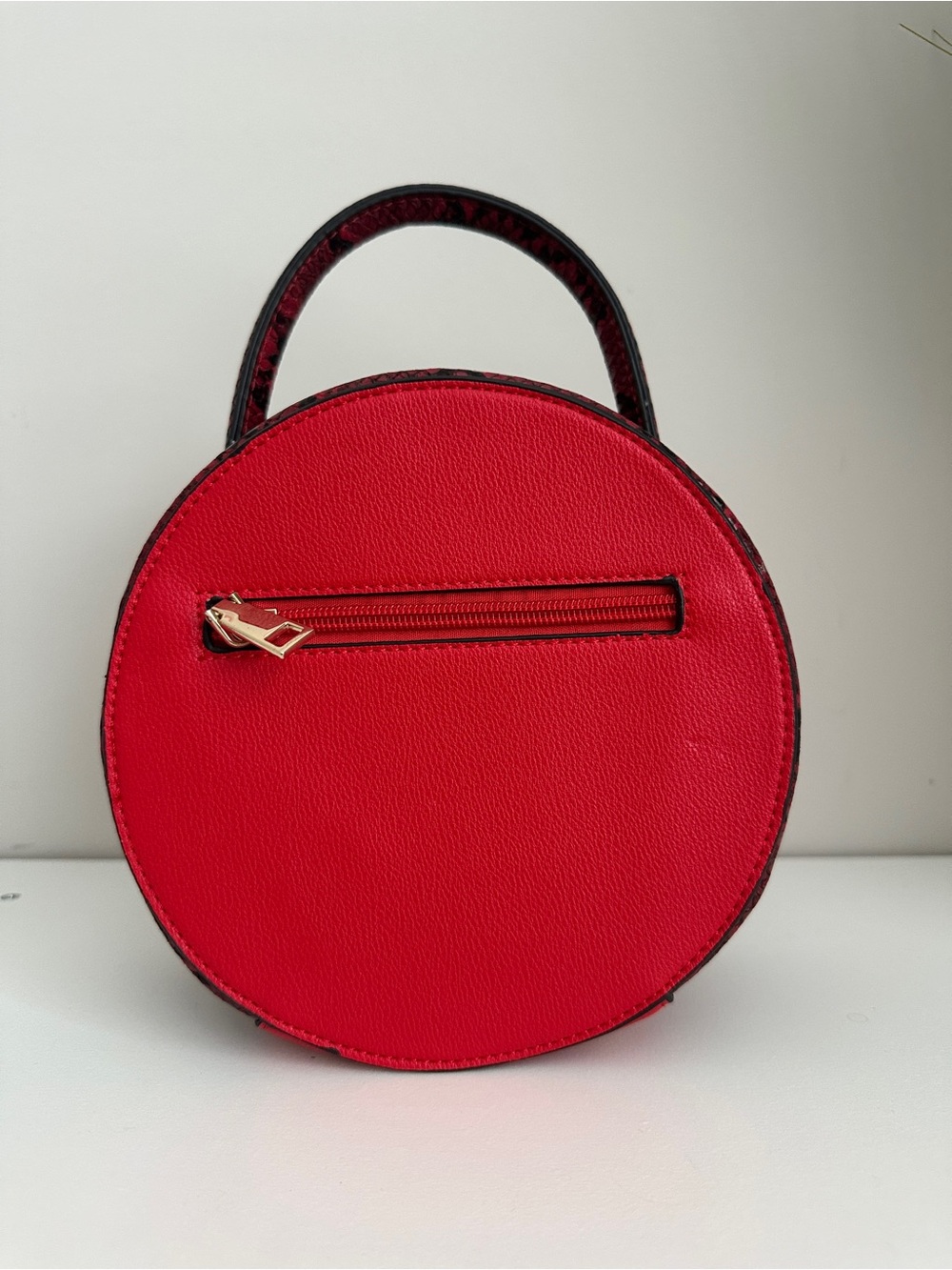 Red Round Top-Handle Women's Bag - Unbranded